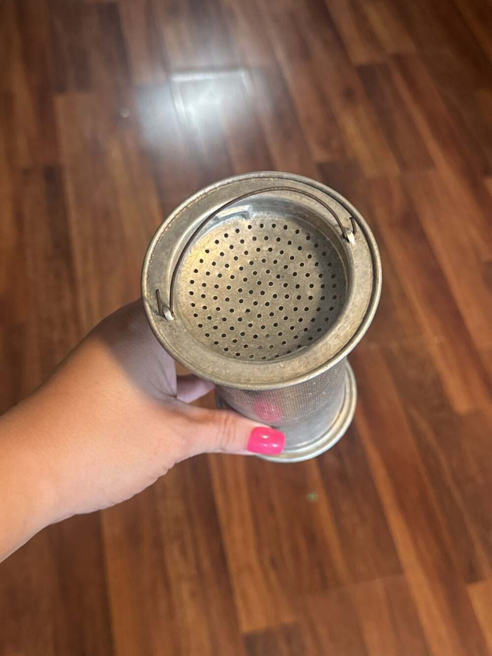 Vintage Aluminum Coffee Pot Insert Basket Strainer Cylinder